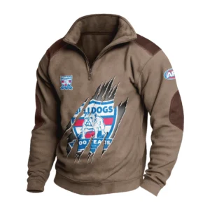 Sport Fan Stand-up Collar Sweatshirt For Football Lover HVN1235WE081525 - Brown