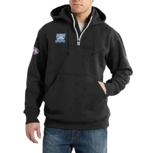Sport Fan Casual Stand Up Collar Hoodie For Football Lover HVN1235WE081525 - Black