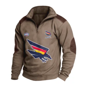 Sport Fan Stand-up Collar Sweatshirt For Football Lover HVN1236AD081525 - Brown