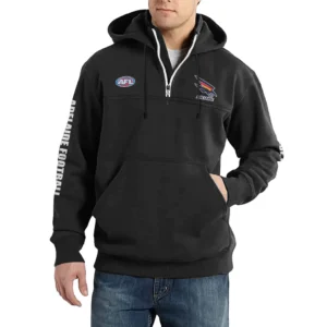 Sport Fan Casual Stand Up Collar Hoodie For Football Lover HVN1236AD081525 - Black