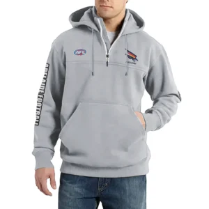 Sport Fan Casual Stand Up Collar Hoodie For Sport Lover HVN1236AD081525 - Light Gray