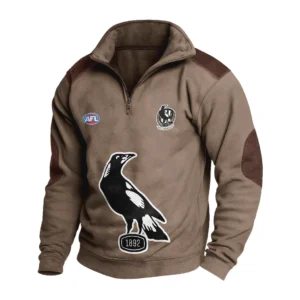 Sport Fan Stand-up Collar Sweatshirt For Football Lover HVN1236CO081525 - Brown