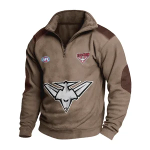 Sport Fan Stand-up Collar Sweatshirt For Football Lover HVN1236ES081525 - Brown