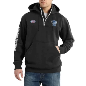 Sport Fan Casual Stand Up Collar Hoodie For Football Lover HVN1236GE081525 - Black