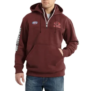 Sport Fan Casual Stand Up Collar Hoodie For Sport Lover HVN1236GO081525 - Deep Red