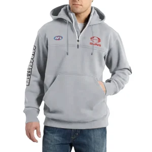 Sport Fan Casual Stand Up Collar Hoodie For Sport Lover HVN1236GO081525 - Light Gray