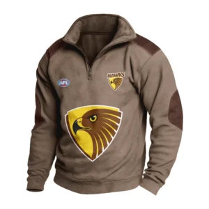 Sport Fan Stand-up Collar Sweatshirt For Football Lover HVN1236HA081525 - Brown