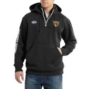 Sport Fan Casual Stand Up Collar Hoodie For Football Lover HVN1236HA081525 - Black