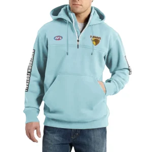 Sport Fan Casual Stand Up Collar Hoodie For Sport Lover HVN1236HA081525 - Light Blue
