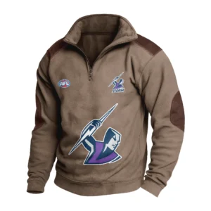 Sport Fan Stand-up Collar Sweatshirt For Football Lover HVN1236ME081525 - Brown