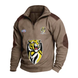 Sport Fan Stand-up Collar Sweatshirt For Football Lover HVN1236RI081525 - Brown