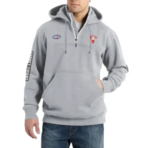 Sport Fan Casual Stand Up Collar Hoodie For Sport Lover HVN1236SY081525 - Light Gray