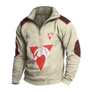 Sport Fan Stand-up Collar Sweatshirt For Sport Lover HVN1236SY081525 - Off White