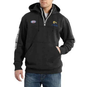 Sport Fan Casual Stand Up Collar Hoodie For Football Lover HVN1236WC081525 - Black