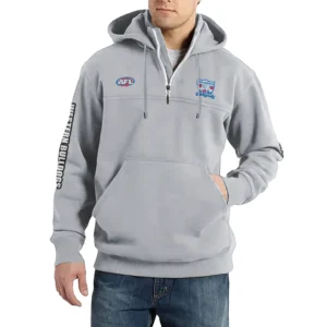 Sport Fan Casual Stand Up Collar Hoodie For Sport Lover HVN1236WE081525 - Light Gray