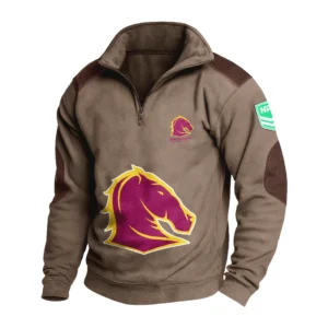 Sport Fan Stand-up Collar Sweatshirt For Football Lover HVN1237BB081525 - Brown