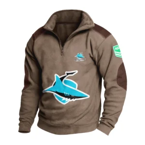 Sport Fan Stand-up Collar Sweatshirt For Football Lover HVN1237CS081525 - Brown