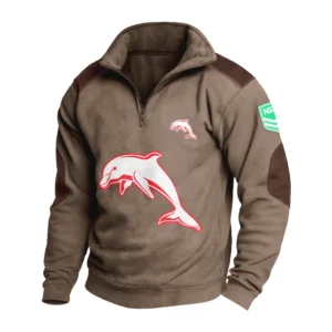 Sport Fan Stand-up Collar Sweatshirt For Football Lover HVN1237DO081525 - Brown