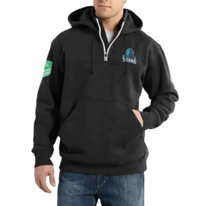 Sport Fan Casual Stand Up Collar Hoodie For Football Lover HVN1237GC081525 - Black