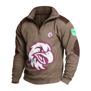 Sport Fan Stand-up Collar Sweatshirt For Football Lover HVN1237MW081525 - Brown