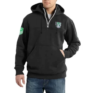 Sport Fan Casual Stand Up Collar Hoodie For Football Lover HVN1237NZ081525 - Black
