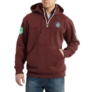 Sport Fan Casual Stand Up Collar Hoodie For Sport Lover HVN1237PE081525 - Deep Red