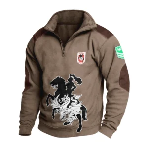 Sport Fan Stand-up Collar Sweatshirt For Football Lover HVN1237SG081525 - Brown