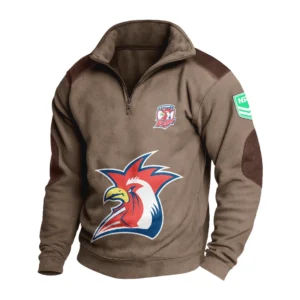 Sport Fan Stand-up Collar Sweatshirt For Football Lover HVN1237SR081525 - Brown