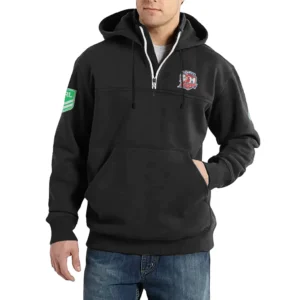 Sport Fan Casual Stand Up Collar Hoodie For Football Lover HVN1237SR081525 - Black