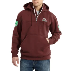 Sport Fan Casual Stand Up Collar Hoodie For Sport Lover HVN1237SS081525 - Deep Red