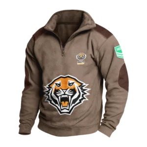 Sport Fan Stand-up Collar Sweatshirt For Football Lover HVN1237WT081525 - Brown