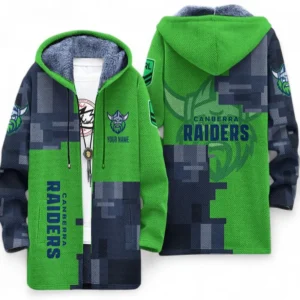 Canberra Raiders Fans Gift Fleece Windbreaker Jacket, All Over Print Fleece Windbreaker Jacket For Sport Fan, Custom Name NRL184080225120