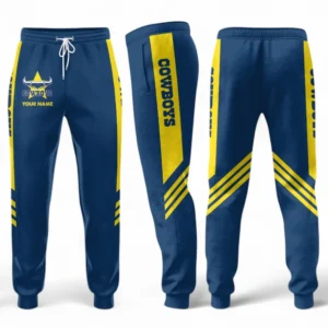 North Queensland Cowboys Fans Gift Sweatpants, All Over Print Sweatpants For Sport Fan, Custom Name NRL187080225454