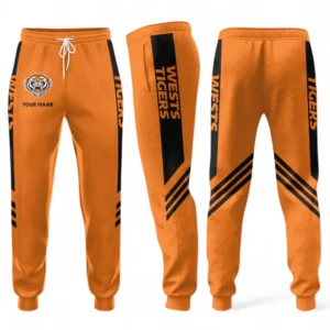 Wests Tigers Fans Gift Sweatpants, All Over Print Sweatpants For Sport Fan, Custom Name NRL187080225457