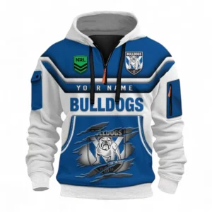 Rugby League Football Fans Gift Hoodie Half Zip 3D, All Over Print 3D Half-Zip Hoodie, Custom Name NRL205090925002-Style 1