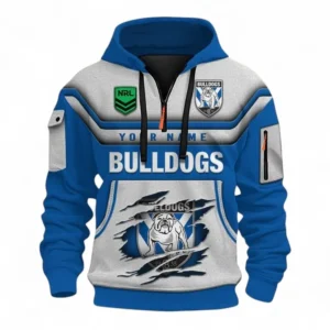 Rugby League Football Fans Gift Hoodie Half Zip 3D, All Over Print 3D Half-Zip Hoodie, Custom Name NRL205090925002-Style 2