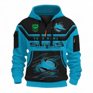 Rugby League Football Fans Gift Hoodie Half Zip 3D, All Over Print 3D Half-Zip Hoodie, Custom Name NRL205090925003-Style 1