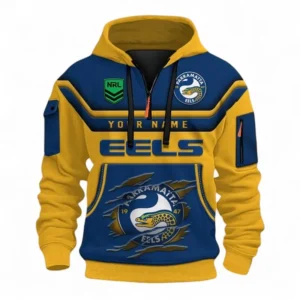 Rugby League Football Fans Gift Hoodie Half Zip 3D, All Over Print 3D Half-Zip Hoodie, Custom Name NRL205090925011-Style 1