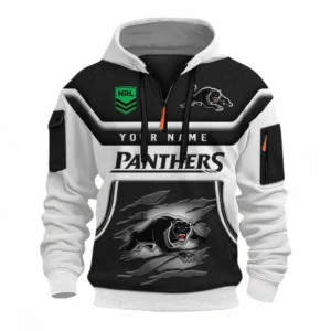Rugby League Football Fans Gift Hoodie Half Zip 3D, All Over Print 3D Half-Zip Hoodie, Custom Name NRL205090925012-Style 1